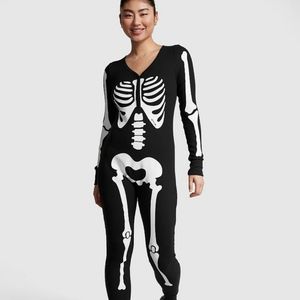 Victoria secret Pink thermal skeleton onesie sz xxl NWOT